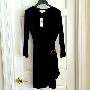 Michael Kors Dress Size M Black Gold Hardware Brand Name Buckle NWT